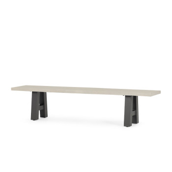 Capri GRC Outdoor Bench Seat - W200, Gunmetal