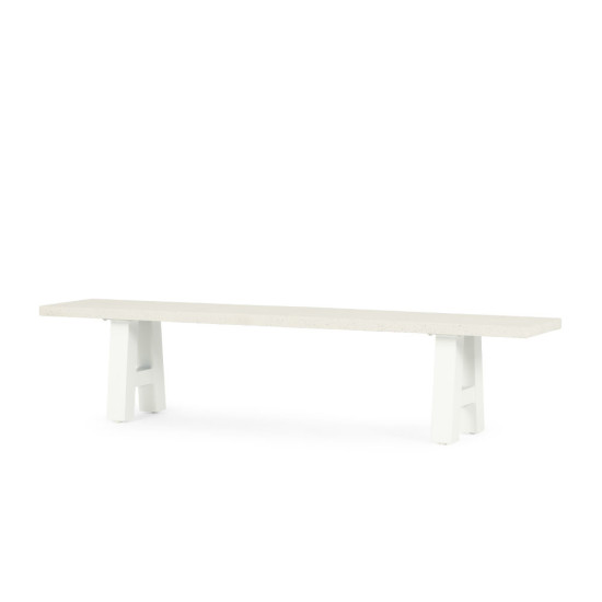 Capri GRC Outdoor Bench Seat 200cm, White
