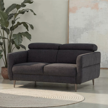 Kiera 2 Seater Sofa, Charcoal