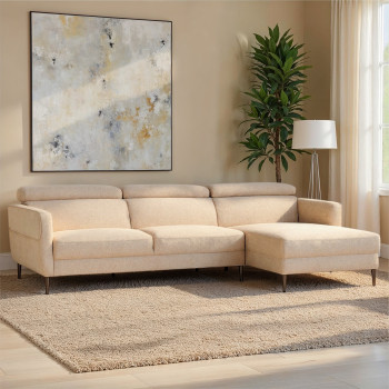 Kiera Right Hand Facing Chaise Sofa, Oatmeal