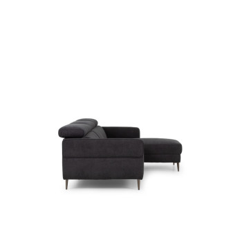 Kiera Chaise Sofa, Charcoal