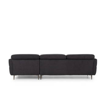 Kiera Chaise Sofa, Charcoal
