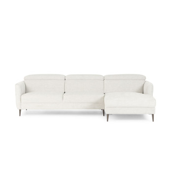Kiera Right Hand Facing Chaise Sofa, Light Grey