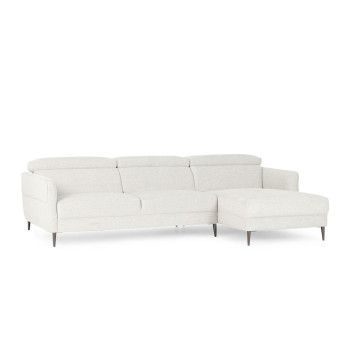 Kiera Right Hand Facing Chaise Sofa, Light Grey