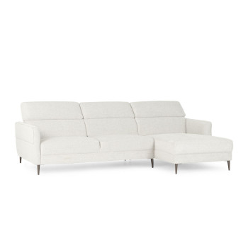 Kiera Right Hand Facing Chaise Sofa, Light Grey