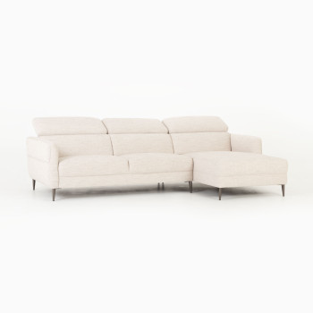 Kiera Right Hand Facing Chaise Sofa, Taupe