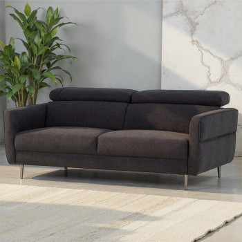 Kiera 3 Seater Sofa, Charcoal
