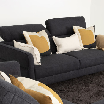 Kiera 3 Seater Sofa, Charcoal