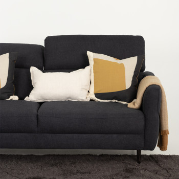 Kiera 3 Seater Sofa, Charcoal