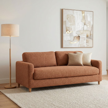 Bella 3 Seater Storage Sofa, Rust
