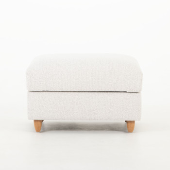 Bella Storage Ottoman, Light Grey