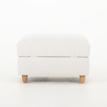 Bella Storage Ottoman, Light Grey