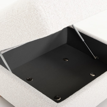 Bella Storage Ottoman, Light Grey
