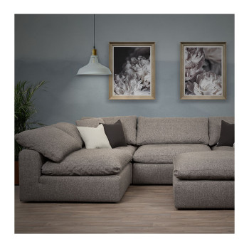 Malone Modular 1.5 Seater Armless Sofa, Charcoal