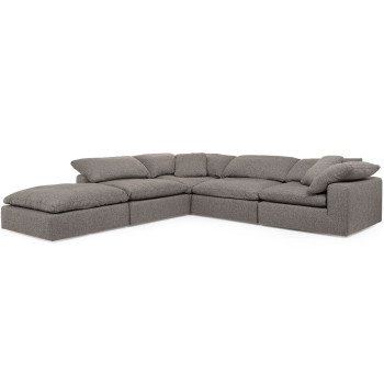 Malone Modular 1.5 Seater Armless Sofa, Charcoal