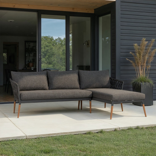 Athens Outdoor Chaise Lounge Set, Gunmetal