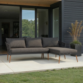 Athens Outdoor Chaise Lounge Set, Gunmetal
