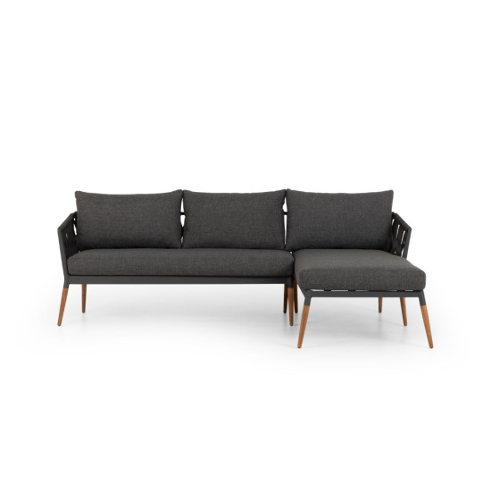Athens Outdoor Chaise Lounge Set, Gunmetal