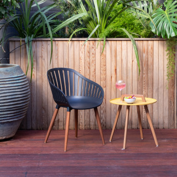 Nassau Outdoor Round Side Table - W50, Yellow