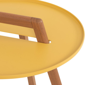 Nassau Outdoor Round Side Table - W50, Yellow