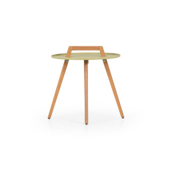 Nassau Outdoor Round Side Table - W50, Sage Green