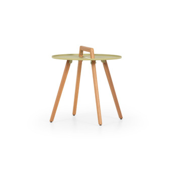 Nassau Outdoor Round Side Table - W50, Sage Green