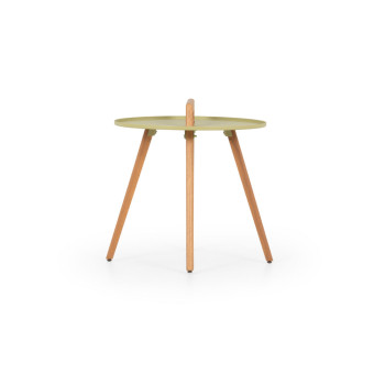 Nassau Outdoor Round Side Table - W50, Sage Green