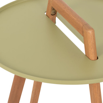 Nassau Outdoor Round Side Table - W50, Sage Green