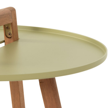 Nassau Outdoor Round Side Table - W50, Sage Green