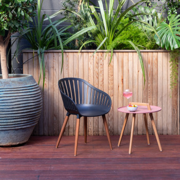 Nassau Outdoor Round Side Table - W50, Pink