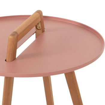 Nassau Outdoor Round Side Table - W50, Pink