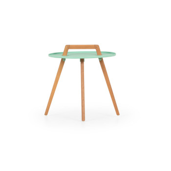 Nassau Outdoor Round Side Table - W50, Mint Green