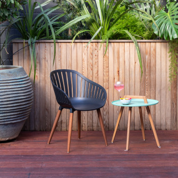 Nassau Outdoor Round Side Table - W50, Mint Green