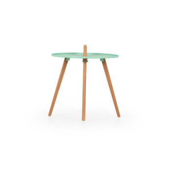 Nassau Outdoor Round Side Table - W50, Mint Green