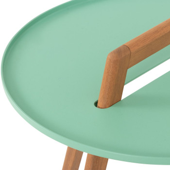 Nassau Outdoor Round Side Table - W50, Mint Green