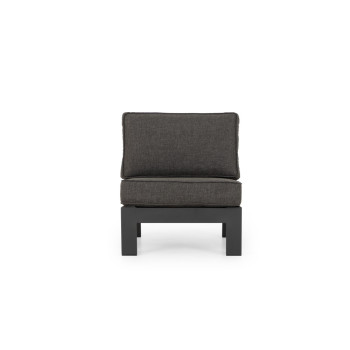 Palau Outdoor Modular One Seater No Arm, Gunmetal