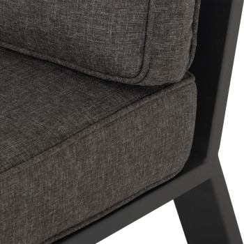 Palau Outdoor Modular One Seater No Arm, Gunmetal