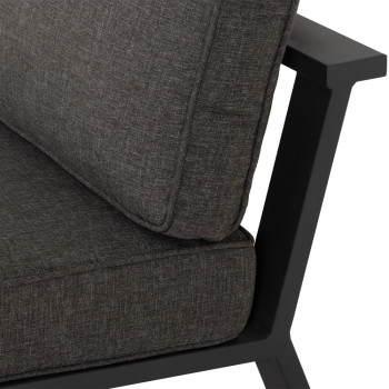 Palau Outdoor Modular One Seater No Arm, Gunmetal