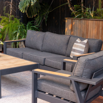 Palau Outdoor 3 Seater, Gunmetal
