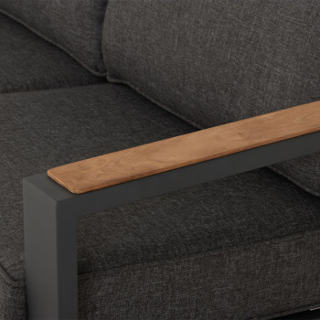 Palau Outdoor 3 Seater, Gunmetal