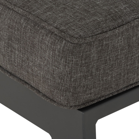 Palau Outdoor Ottoman, Gunmetal