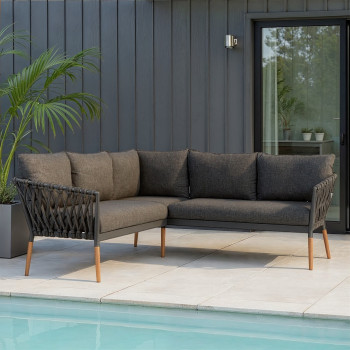 Athens Outdoor Corner Suite, Gunmetal