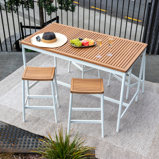 Cayman Outdoor Barstool, White