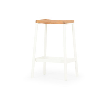 Cayman Outdoor Barstool, White