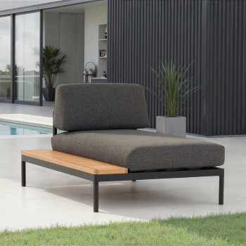 Cayman Outdoor Sunlounger, Black