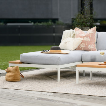 Cayman Outdoor Sunlounger, White