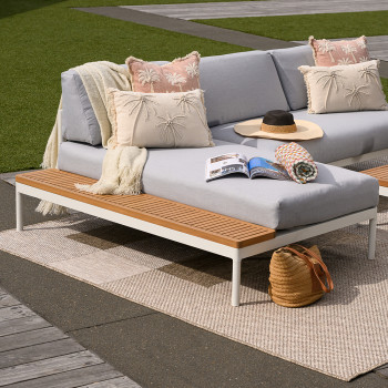 Cayman Outdoor Sunlounger, White