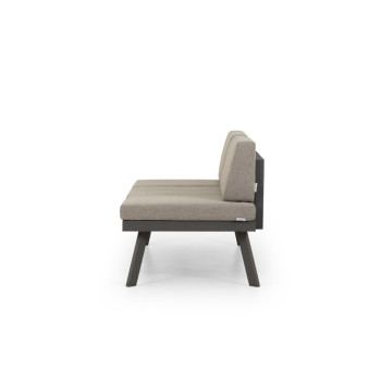 Opal Outdoor 2 Seater Sun Lounger, Gunmetal