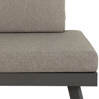 Opal Outdoor 2 Seater Sun Lounger, Gunmetal