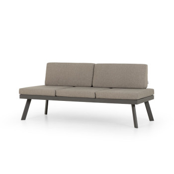 Opal Outdoor 2 Seater Sun Lounger, Gunmetal